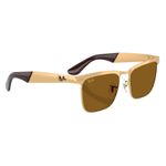 Ray-Ban-Wayfarer-Deluxe-Sunglasses-Sandblasted-Legend-Gold---Brown