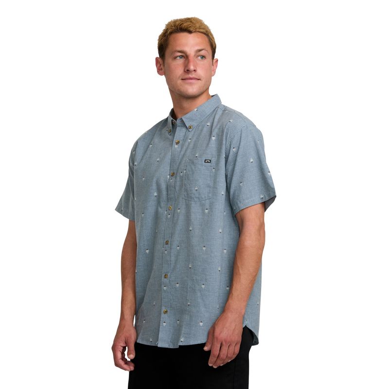 Billabong-All-Day-Jacquard-Short-Sleeve-Shirt---Men-s-Washed-Blue