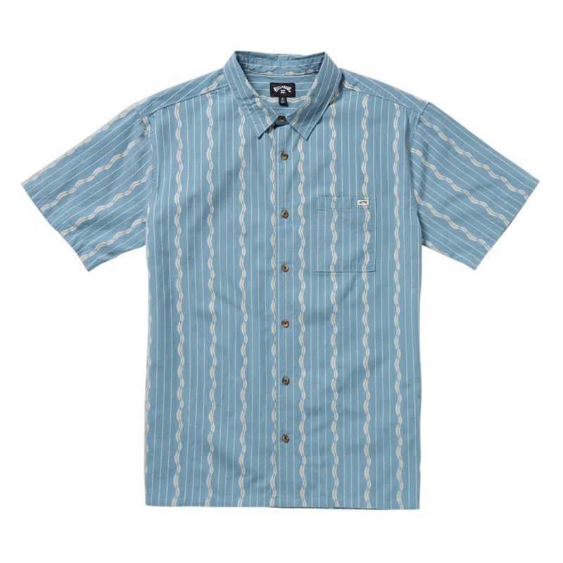 Billabong-Sundays-Jacquard-Short-Sleeve-Shirt---Men-s-Carolina-Blue