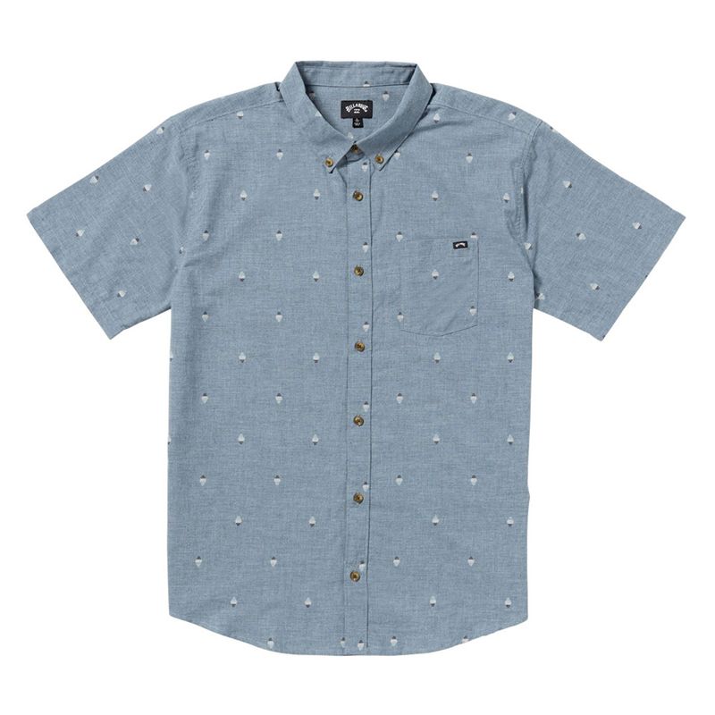 Billabong-All-Day-Jacquard-Short-Sleeve-Shirt---Men-s-Washed-Blue