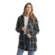 LIV Outdoor Lichen Stretch Flannel Tunic Plus - Women's Meteorite Black Plaid