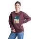 LIV Outdoor Gabriella Oversized Graphic Crew Sweatshirt - Women's Bitter Chocolate Desert Twilight