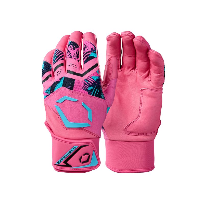 EvoShield-Carbyne-X-SRZ-Miami-Vice-Batting-Glove---Youth-Hot-Pink---Black