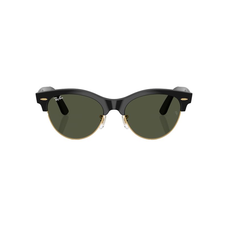 Ray-Ban-Clubmaster-Way-Sunglasses-Black---Gold---Green