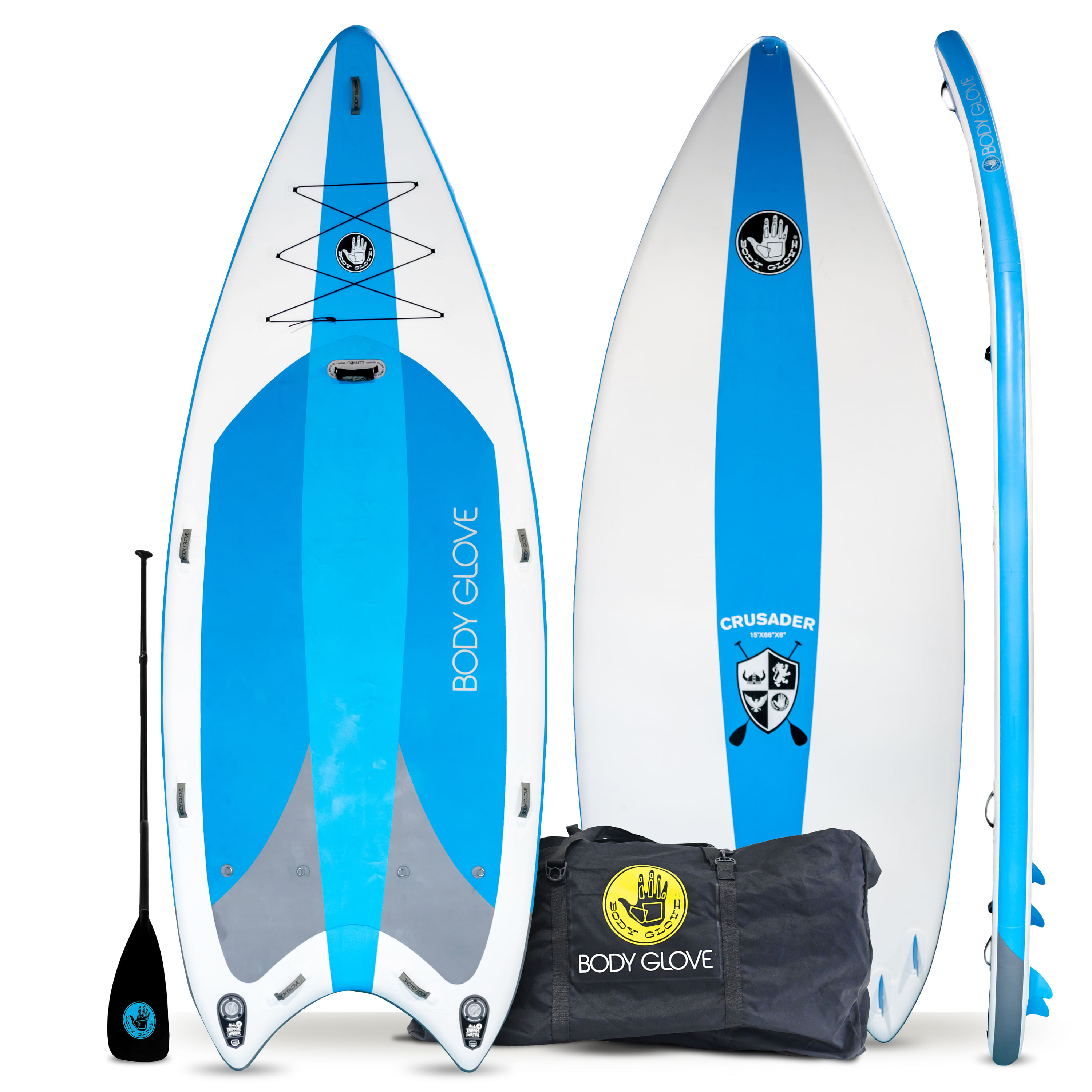 Body Glove Crusader 15' Multi-Person Paddleboard Kit Cobalt/White