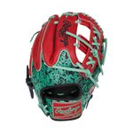 Rawlings Heart of the Hide ColorSync 9.0 Infield Glove Black / Scarlet / Mint