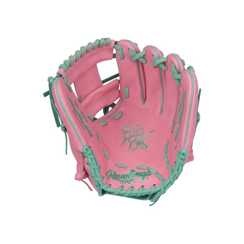 Rawlings Heart of the Hide Vibrant Series 11.5" Infield Glove Pink / Mint