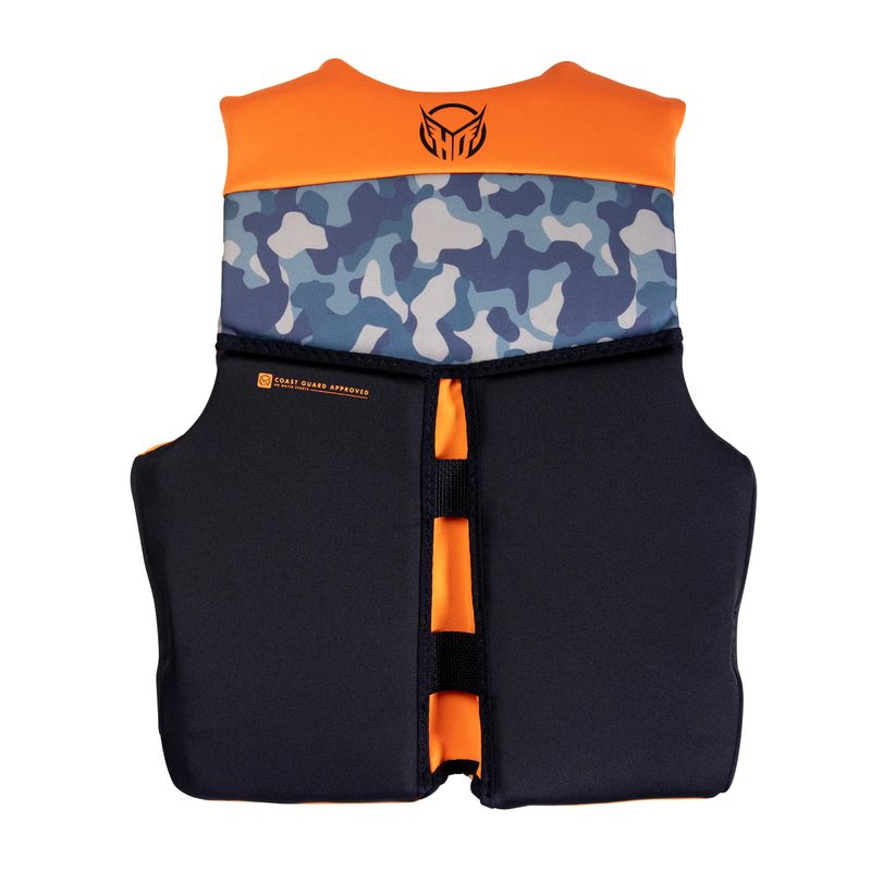 HO-Sports-Pursuit-Life-Vest---Boys-Orange---Black---Blue-Camo