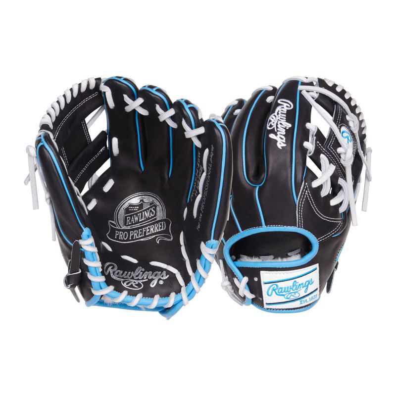 Rawlings-Pro-Preferred-934-11.5--Baseball-Glove-Black---Columbia-Blue---White