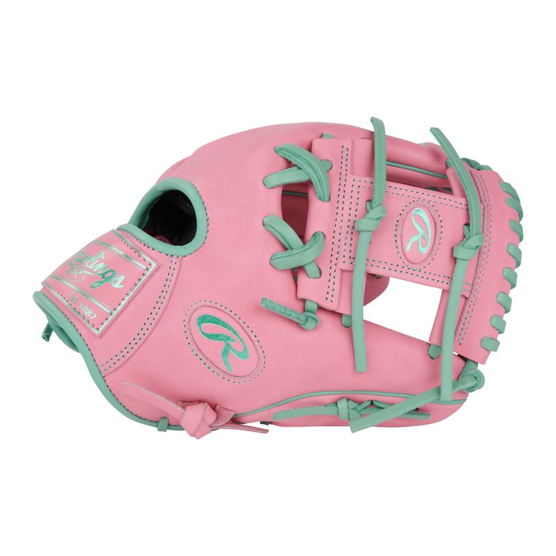 Rawlings Heart of the Hide Vibrant Series 11.5" Infield Glove Pink / Mint
