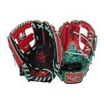 Rawlings Heart of the Hide ColorSync 9.0 Infield Glove Black / Scarlet / Mint