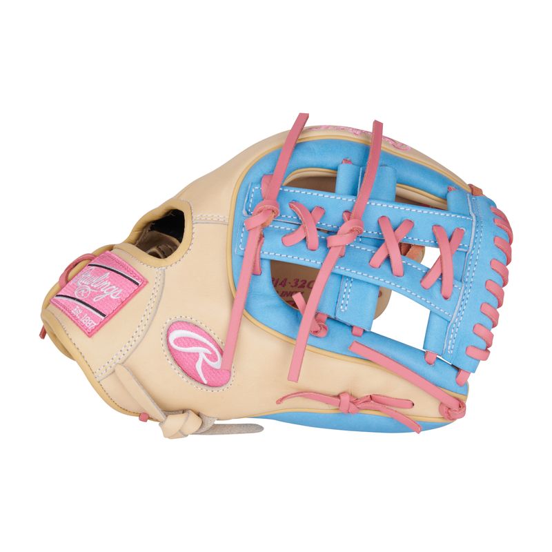 Rawlings-Heart-Of-The-Hide-11.5--Infield-Glove-Camel---Columbia-Blue---Pink