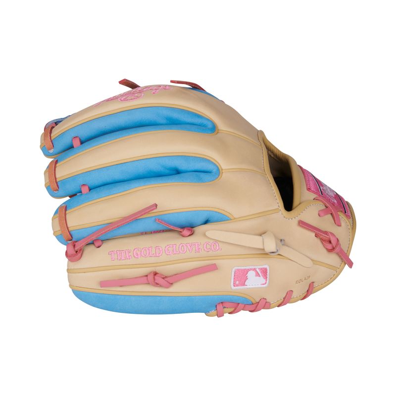 Rawlings-Heart-Of-The-Hide-11.5--Infield-Glove-Camel---Columbia-Blue---Pink