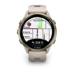 Garmin Forerunner 970 Watch Soft Gold Titanium French Gray Case/French Gray Translucent Indigo Band