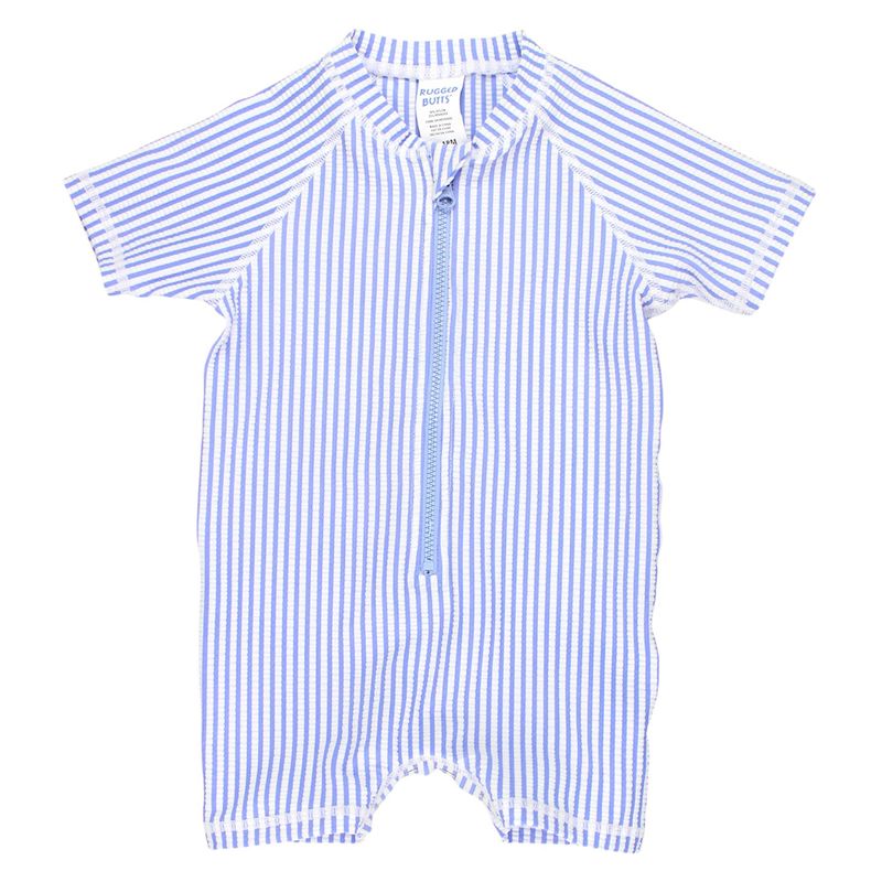 RuffleButts---RuggedButts-Short-Sleeve-One-Piece-Rash-Guard---Boys--Periwinkle-Blue-Seersucker