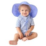 RuffleButts---RuggedButts-Short-Sleeve-One-Piece-Rash-Guard---Boys--Periwinkle-Blue-Seersucker