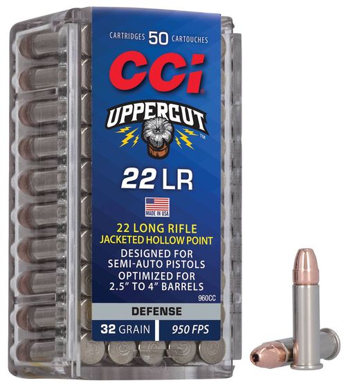 CCI Uppercut 22 LR 32 Grain Jacketed Hollow Point Ammunition 50 Rounds