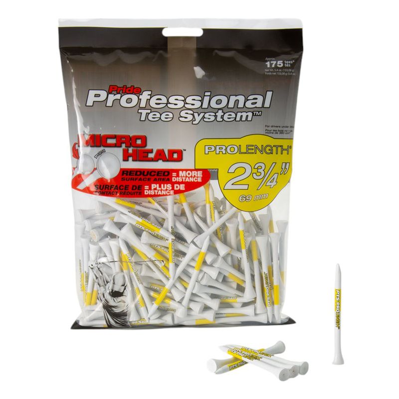 Pride-Sports-Professional-Tee-System-PTS-Micro-Head-Wood-Golf-Tee-White---Yellow