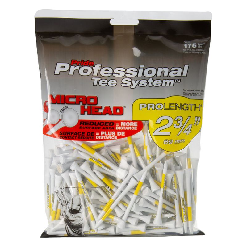 Pride-Sports-Professional-Tee-System-PTS-Micro-Head-Wood-Golf-Tee-White---Yellow