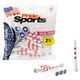 PRIDES PRIDE NOVELTY WOOD GOLF TEE 3 1/4" 45 PACK Stars & Stripes