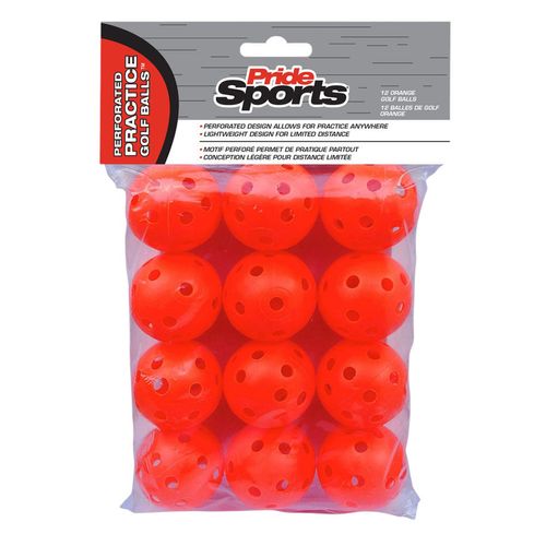 Pride Sports Perforated Practice Golf Balls (12 Pack)