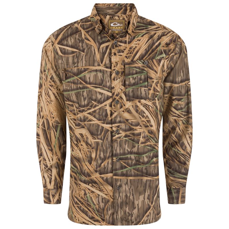Drake-Waterfowl-Long-Sleeved-Flyweight-Camo-Hunting-Shirt---Men-s-Original-Shadowgrass