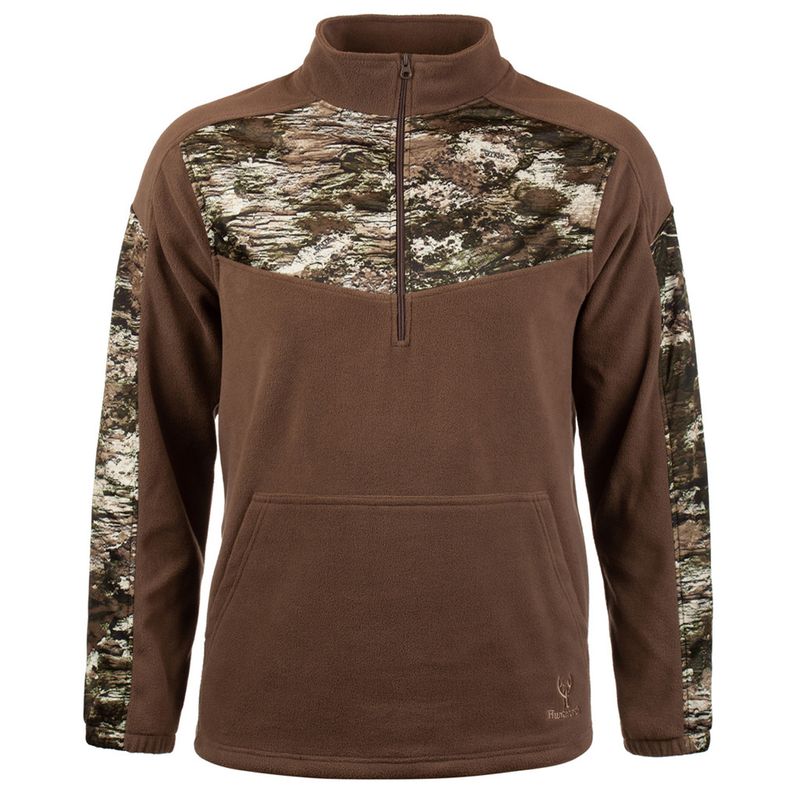 Huntworth-Anti-Pill-Fleece-Lifestyle-Camo-1-4-Zip-Pullover---Men-s-Ash-Brown---Tarnen