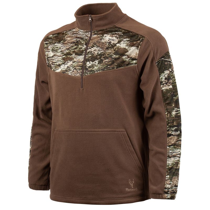 Huntworth-Anti-Pill-Fleece-Lifestyle-Camo-1-4-Zip-Pullover---Men-s-Ash-Brown---Tarnen