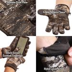 HUNTWO-Ruston-Light-Weight-Hybrid-Windproof-DWR-Shooters-Glove-Disruption