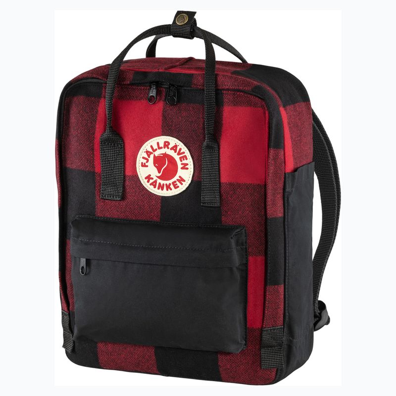 Fjallraven-Kanken-Re-Wool-Backpack-Red---Black