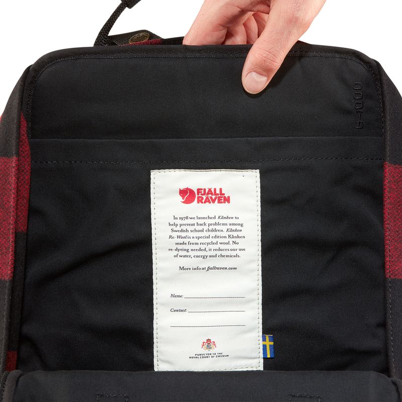 Fjallraven-Kanken-Re-Wool-Backpack-Red---Black