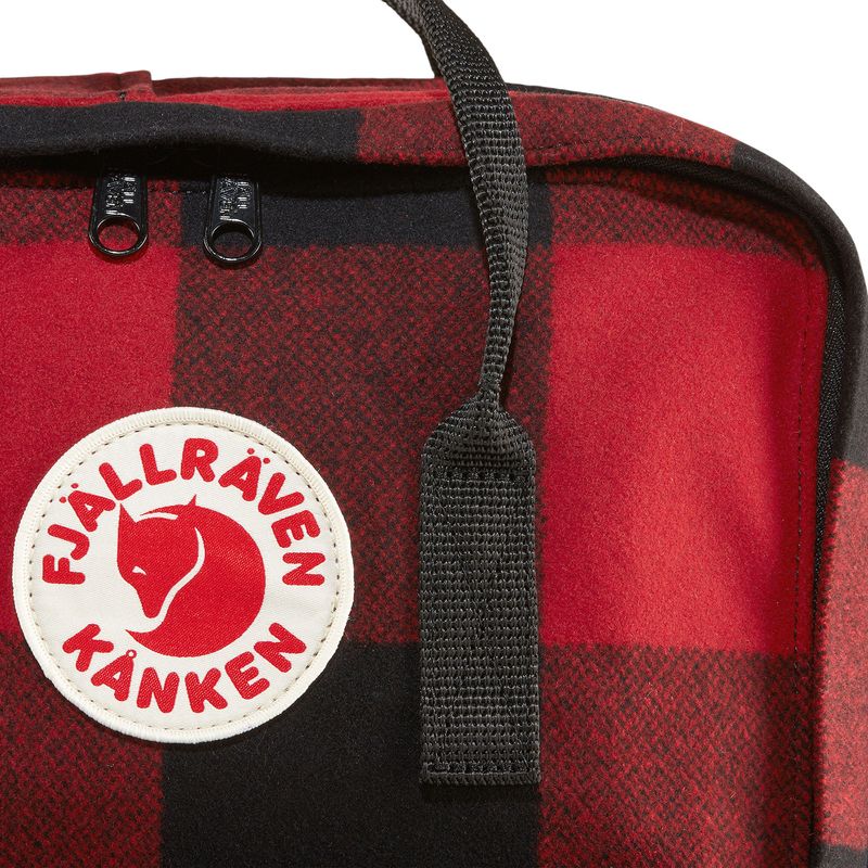 Fjallraven-Kanken-Re-Wool-Backpack-Red---Black