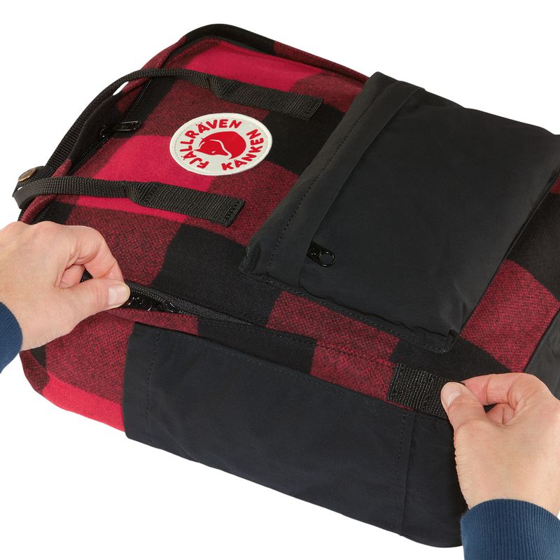Fjallraven-Kanken-Re-Wool-Backpack-Red---Black