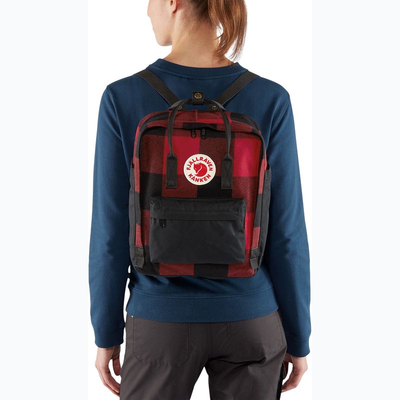 Fjallraven-Kanken-Re-Wool-Backpack-Red---Black