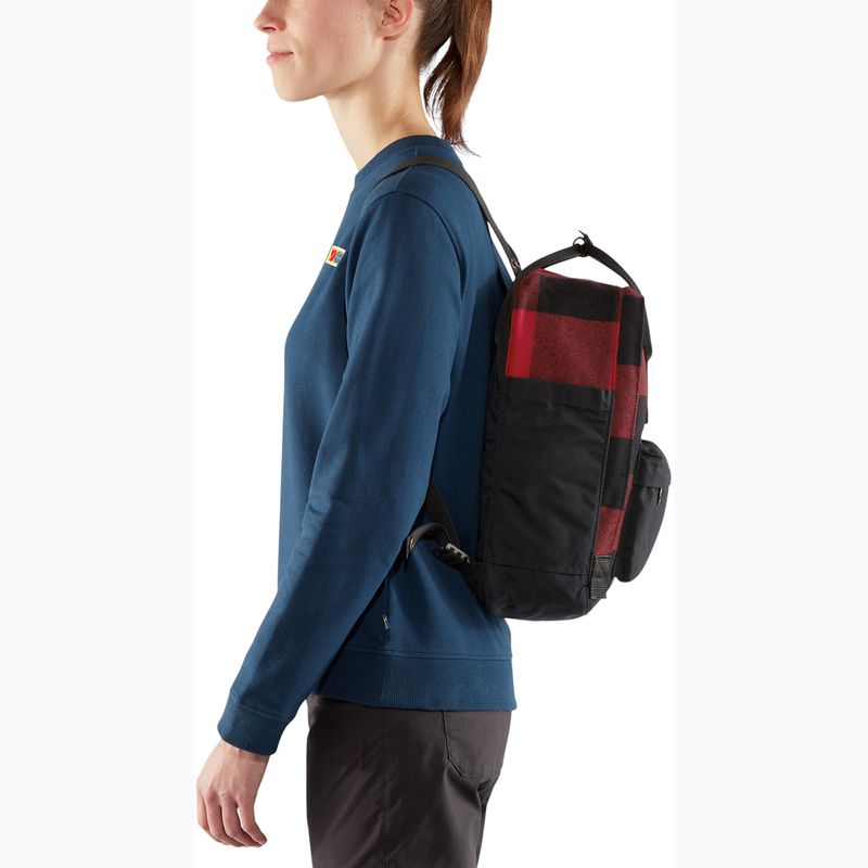 Fjallraven-Kanken-Re-Wool-Backpack-Red---Black