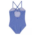 Roxy Check Me Out One Piece - Girls' Blue Bonnet