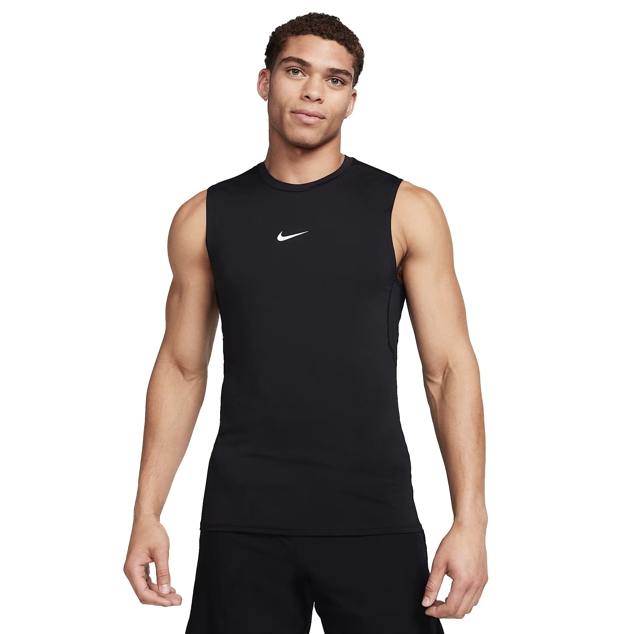 Nike Pro Dri-FIT Slim Sleeveless Top - Men's Black / White