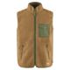 Fjallraven Vardag Pile Fleece Vest - Men's Buckwheat Brown / Laurel Green