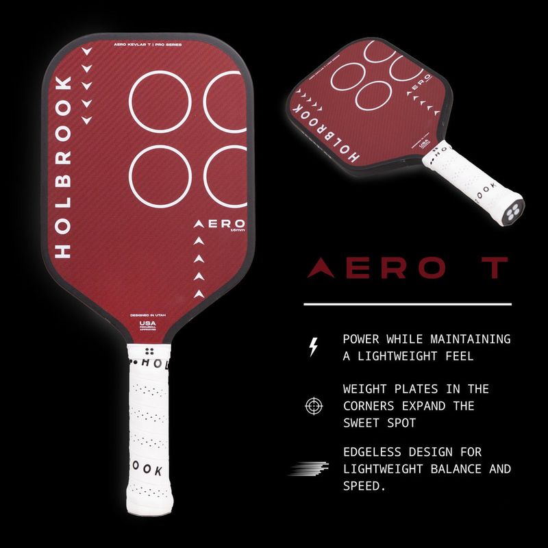 Holbrook-Pickleball-Pro-Aero-Kevlar-T---16mm-Red---White