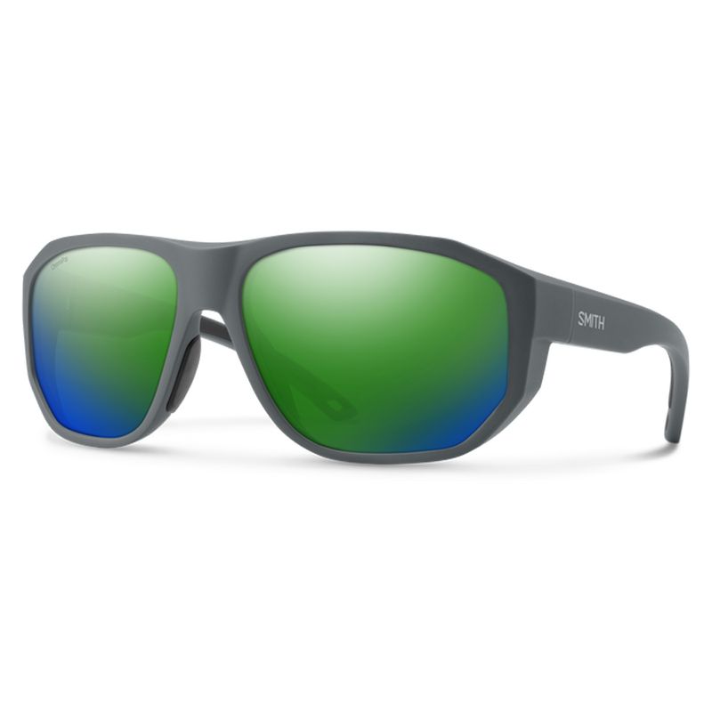 Smith-Outrigger-Sunglasses-Matte-Slate---ChromaPop-Green-Mirror