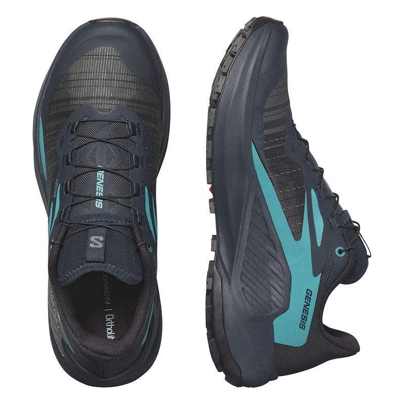 Salomon-Genesis-Trail-Running-Shoe---Men-s-Carbon---Tahitian-Tide---Quiet-Shade