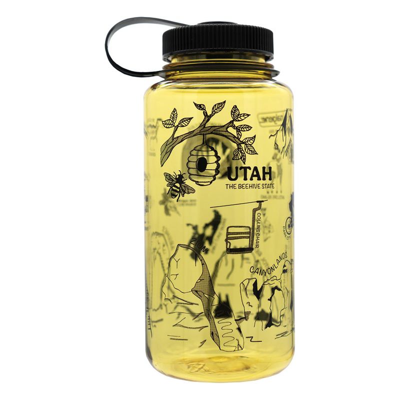 Nalgene-Wide-Mouth-Sustain-Utah-State-Bottle---32-oz-Butter
