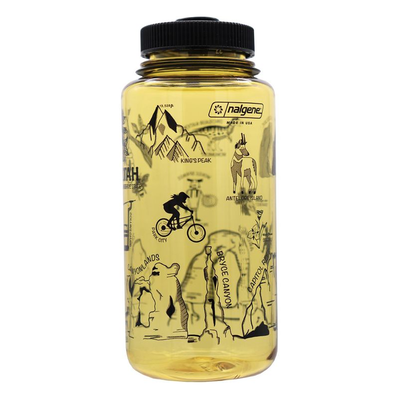 Nalgene-Wide-Mouth-Sustain-Utah-State-Bottle---32-oz-Butter