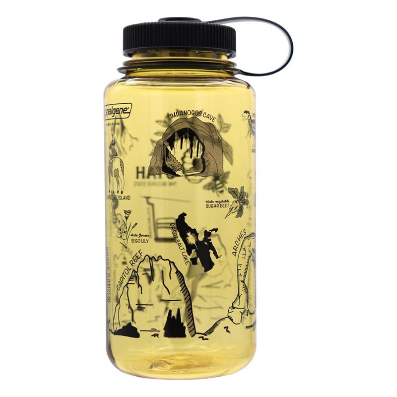 Nalgene-Wide-Mouth-Sustain-Utah-State-Bottle---32-oz-Butter