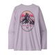 Patagonia Capilene Cool Daily Graphic Long Sleeve T-Shirt - Women's Chouinard Crest / Foxglove Purple