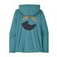 Patagonia Capilene Cool Daily Graphic Hoodie - Women's Applied Imagination / Wetland Blue X-Dye