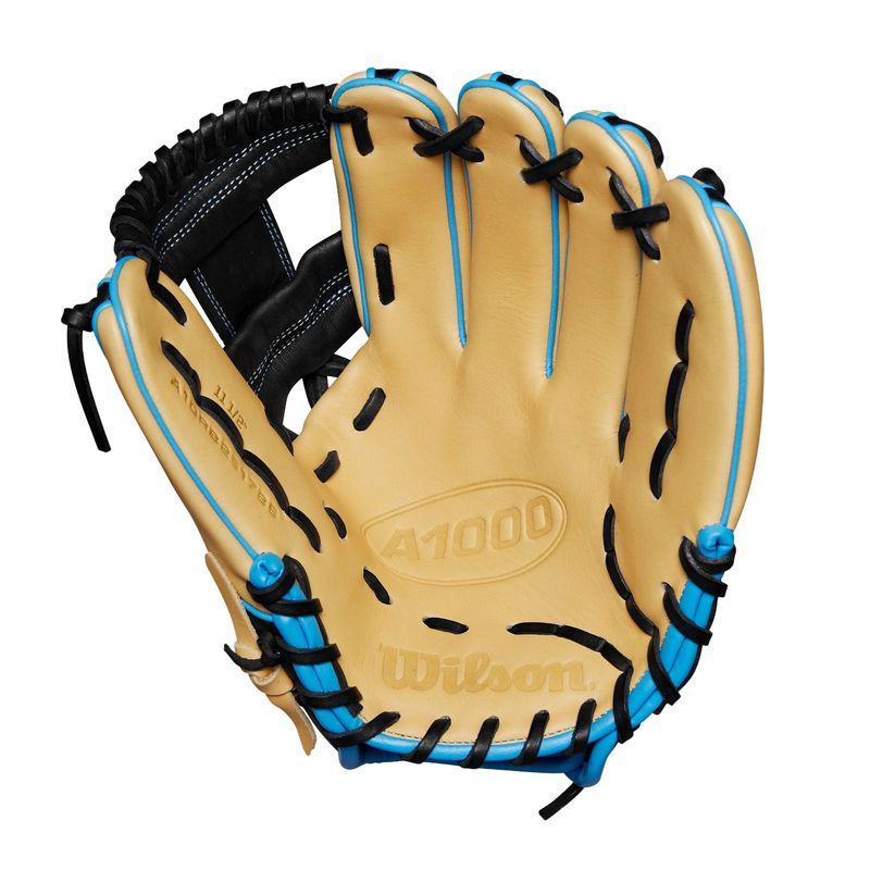 Wilson-A1000-11.5--Utility-Glove-Blonde---Cool-Blue---Red