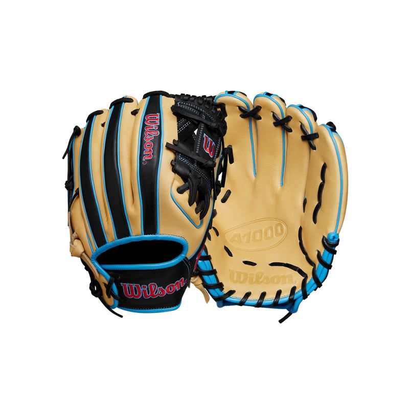 Wilson-A1000-11.5--Utility-Glove-Blonde---Cool-Blue---Red
