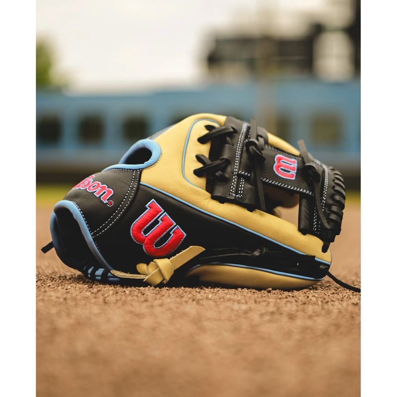 Wilson-A1000-11.5--Utility-Glove-Blonde---Cool-Blue---Red