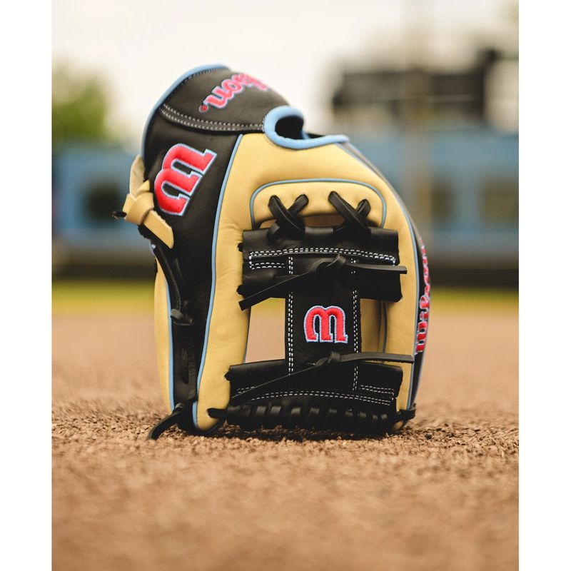 Wilson-A1000-11.5--Utility-Glove-Blonde---Cool-Blue---Red